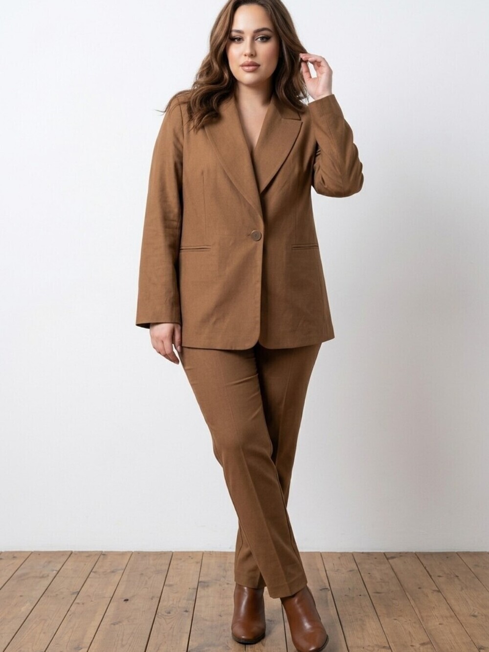 Topshop light brown blazer, wide lapels, gorgeous detail Sz 6 Exc condition